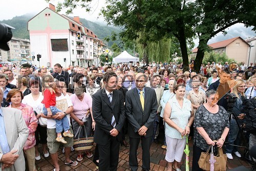 Matjaž Švagan, župan občine Zagorje ob Savi in Janez Janša, predsednik Vlade Republike Slovenije