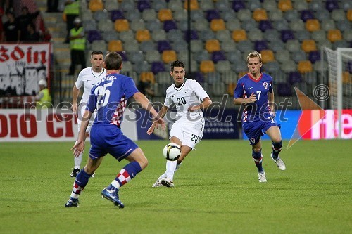 Ivica Križanec, hrvaški nogometaš, Branko Ilič, slovenski nogometaš in Ivan Rakitić, hrvaški nogometaš