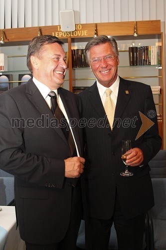 Zoran Jankovič, župan Ljubljane in Harald Scheucher, župan Celovca