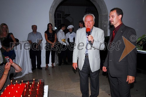 Jure Robežnik, skladatelj in Mirko Štular, odg. ur. Val 202