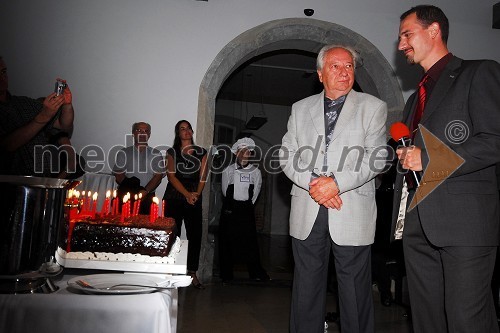 Jure Robežnik, skladatelj in Mirko Štular, odg. ur. Val 202