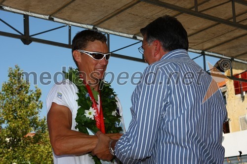 Vasilij Žbogar, olimpijski jadralec, in izolski župan, Tomislav Klokočovnik