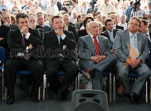 Aco Spasenovski, makedonski minister za kmetijstvo, gozdarstvo in vodno gospodarstvo, ..., Jozsef Graf, minister za kmetijstvo in razvoj podeželja republike Madžarske in  Iztok Jarc, minister za kmetijstvo, gozdarstvo in prehrano RS