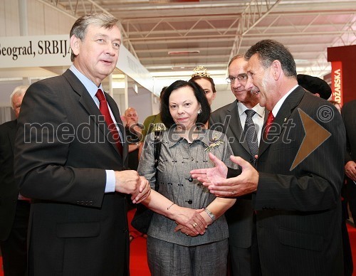 Dr. Danilo Türk, predsednik Republike Slovenije in soproga Barbara Miklič Türk, Janez Erjavec, direktor Pomurskega sejma in Anton Kampuš, župan občine Gornja Radgona