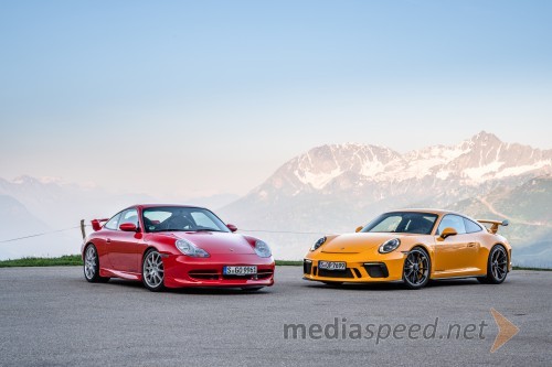 20 let Porscheja 911 GT3, od prve (996.1) do zadnje verzije (991.2).