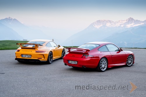 20 let Porscheja 911 GT3, od prve (996.1) do zadnje verzije (991.2).