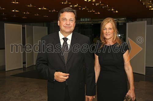Zoran Jankovič, župan Ljubljane, z ženo Mijo