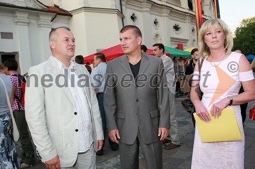 Franc Kangler, župan Maribora, Dragutin Mate, minister za notranje zadeve in Tatjana Mileta, direktorica GIZ-a in mestna svetnica MOM-a