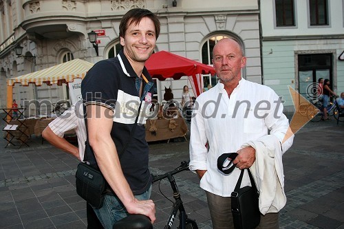 Stipe Jerič, urednik RTS in Drago Petek, direktor TC City Maribor