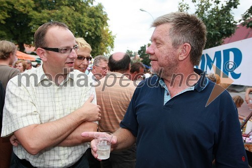 Radovan Žerjav, minister za promet RS in Marjan Dora, urednik radia Murski val