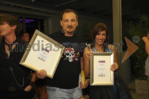 Josip Miani - Pipi, glasbenik in dobitnik nagrade za najboljši aranžma in Kristina, pevka