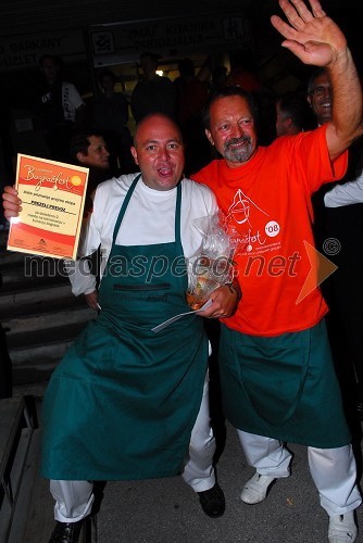 Branko Berden in Ignac Žerdin, ekipa Prezelj prevoz

