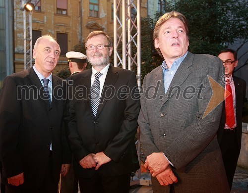 Janez Ujčič, generalni direktor RTS in mestni svetnik MOM, dr. Ivan Rozman, rektor Univerze v Mariboru in Vasko Simoniti, minister za kulturo