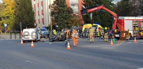 Prometna nesreča na križišču Proletarskih brigad in Ljubljanske ulice