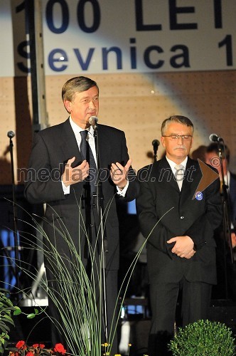 Dr. Danilo Türk, predsednik Republike Slovenije in Andrej Štricelj, predsednik Godbe Sevnica