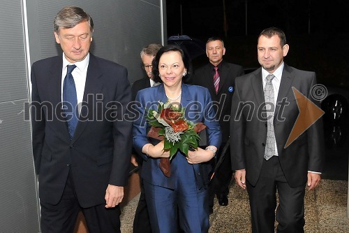 Dr. Danilo Türk, predsednik Republike Slovenije in soproga Barbara Miklič Turk ter Srečko Ocvirk, podžupan Sevnice
