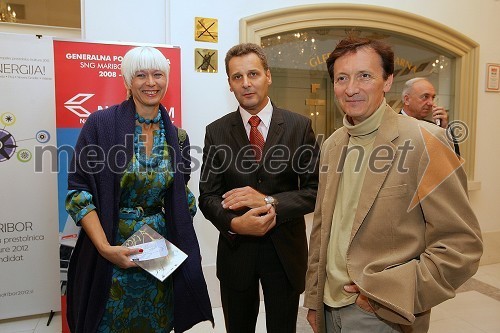 Barbra Drnač, plesna novinarka in urednica oddaje Parada plesa, Danilo Rošker, direktor SNG Maribor in umetniški vodja Drame SNG Maribor