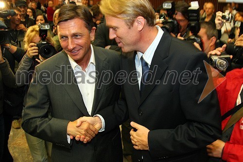 Borut Pahor, predsednik SD in Gregor Golobič, predsednik Zares