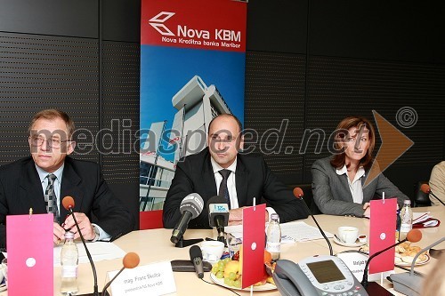 mag. Franc Škufca, predsednik NS Nove KBM, Matjaž Kovačič, predsednik uprave NKBM in Manja Skernišak, članica uprave NKBM