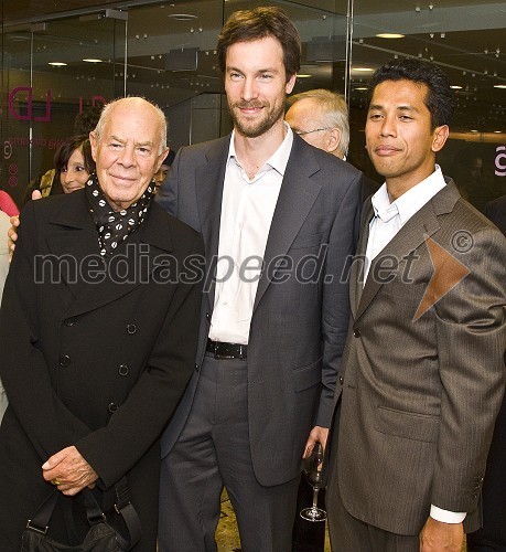 Hans van Manen, nizozemski koreograf, Jaš Otrin, umetniški vodja SNG Opera in Balet Ljubljana in Ivo van Zwiten, nizozemski koreograf