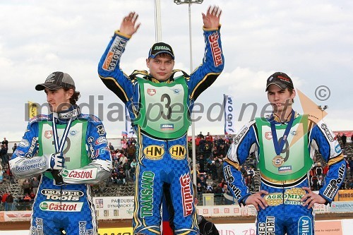 Chris Holder, Avstralija, Emil Saifutdinov, Rusija in Jurica Pavlic, Hrvaška