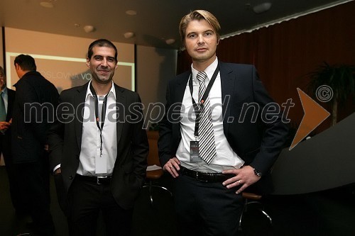 Matjaž Petrovič, služba za odnose z javnostmi pri Porsche Slovenija  in Wilfried Weitgasser, direktor Porsche Slovenija