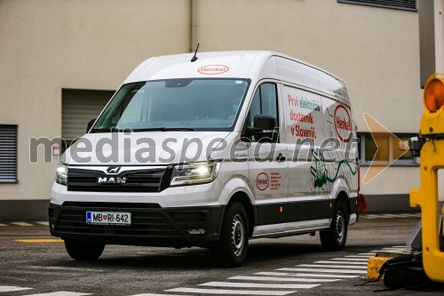 MAN e-TGE, prvi električni dostavnik v Sloveniji, pri Henkel Maribor