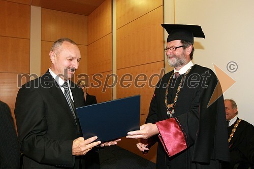 Dr. Drago Fabijan, Ekonomsko-poslovna fakulteta Univerze v Mariboru in direktor Litorstroj Power, d.o.o. in prof. dr. Ivan Rozman, rektor Univerze v Mariboru  
