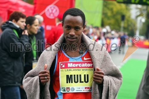 Amare Mulu (Etiopija), zmagovalec Ljubljanskega maratona