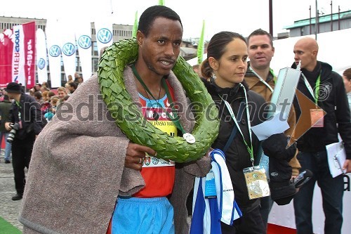 Amare Mulu (Etiopija), zmagovalec Ljubljanskega maratona