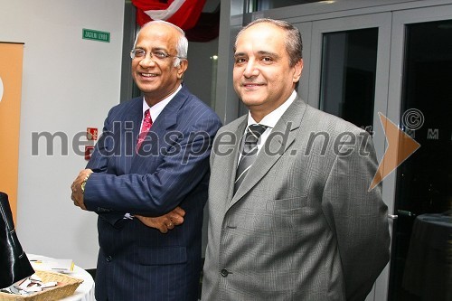 Villur Sundararajan Seshadri, indijski veleposlanik v Sloveniji in Ahmed Farouk, veleposlanik Arabske Republike Egipt v Sloveniji