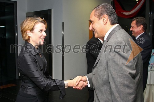Barbara Fink, soproga avstrijskega veleposlanika v Sloveniji in Ahmed Farouk, veleposlanik Arabske Republike Egipt v Sloveniji
