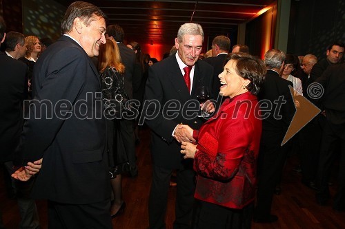 Zoran Jankovič, župan Ljubljane, Aleš Čerin, požupan Ljubljane in Carmen Fontes Muñoz, španska veleposlanica