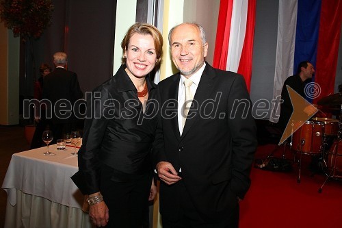 Dr. Valentin Inzko, avstrijski veleposlanik v Sloveniji, s soprogo Barbaro Fink