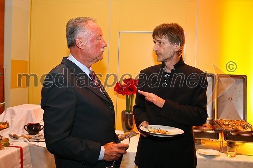 Anton Bebler, poslanec in Klemen Ramovš, direktor in umetniški vodja festival Seviqc Brežice