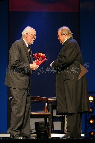 Aleksander Valič, igralec in dobitnik Borštnikovega prstana 2008 in Rado Pavalec, igralec