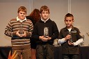 Erik Sajovic, Miha Mulej in Filip Gregorič, najhitrejši mladi vozniki kartinga