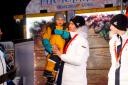 Smučarski skakalec Peter Prevc s sinom Ludvikom 