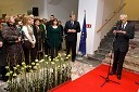 Obiskovalci, dr. Danilo Türk, predsednik Republike Slovenije in Peter Kos, direktor Narodnega muzeja Slovenije