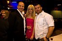 Rajko Hrvatič, podjetnik, Lea, finalistka Miss Casino Kongo 2009 in Daniel Praštalo, telesni stražar