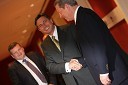 Tomaž F. Lovše, direktor Diners Club, Borut Pahor, predsednik Vlade RS in Al Gore, nekdanji ameriški podpredsednik in dobitnik Nobelove nagrade za mir