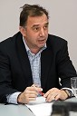 Primož Lemež, voditelj tiskovne konference in poznavalec motošporta