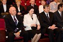 Janez Kocijančič, predsednik OKS in dr. Danilo Türk, predsednik Republike Slovenije in soproga Barbaro Miklič Türk