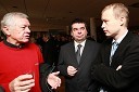 Tone Vogrinec, Srečko Vilar, generalni sekretar Zlate lisice in Matej Lahovnik, minister za gospodarstvo