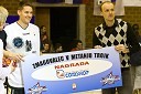 Nicolas Jacobson, zmagovalec tekmovanje v metanju trojk in Jure Zdovc, trener ekipe Zahoda in trener Union Olimpije
