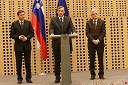 Borut Pahor, predsednik Vlade Republike Slovenije, dr. Danilo Türk, predsednik Republike Slovenije in Pavle Gantar, predsednik Državnega zbora