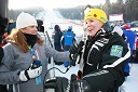 Špela Pretnar, športna novinarka in nekdanja alpska smučarka in Anja Pärson, smučarka (Švedska)
