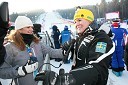 Špela Pretnar, športna novinarka in nekdanja alpska smučarka in Anja Pärson, smučarka (Švedska)