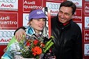 Tina Maze, smučarka in zmagovalka veleslaloma za 45. Zlato lisico in Borut Pahor, predsednik Vlade RS