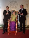 Igor Ukmar, podjetnik, Karolina Kobal, Vinska kraljica Slovenije 2009 in mag. Ivan Princes
